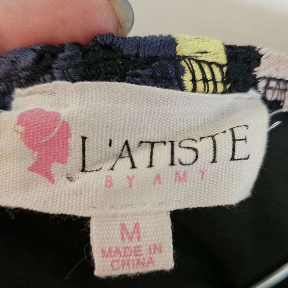 L'atiste by Amy Embroidered HiLo Cocktail Dress - Picture 11 of 11